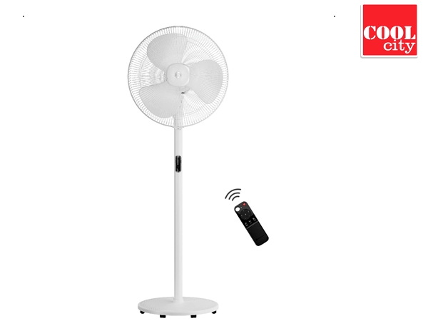 ATOMBERG-  RENESA PEDESTAL  FAN - SWING 400 MM- SNOW WHITE